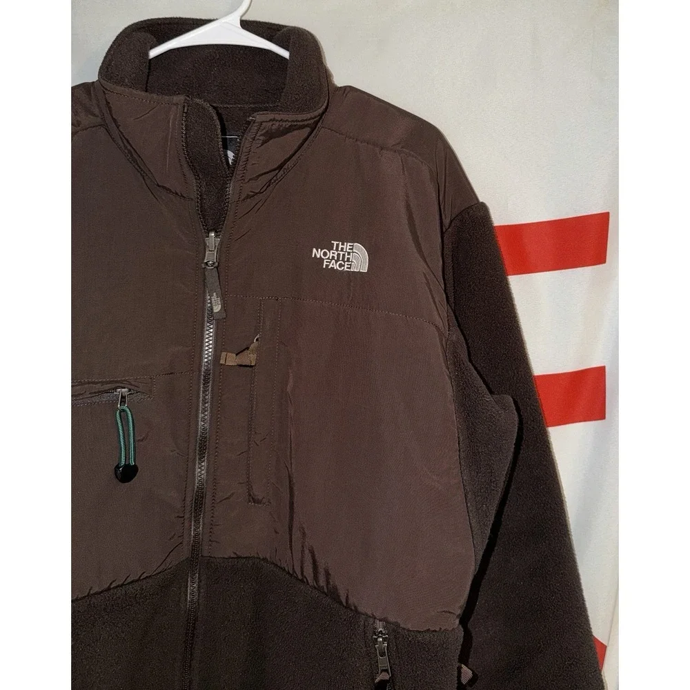 North Face Denali Jacket Mens Large Brown Fleece Full Zip Vintage